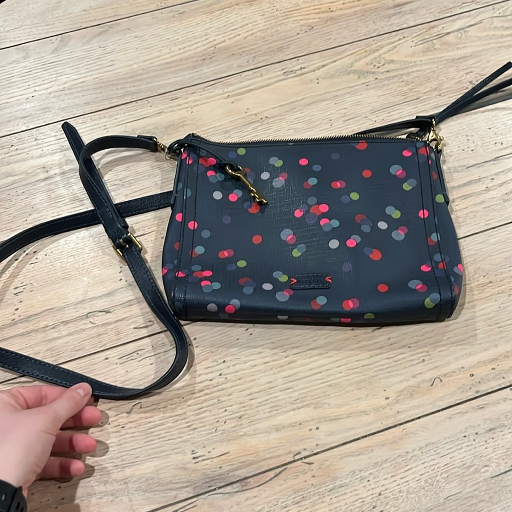Cute youthful fossil leather cross body